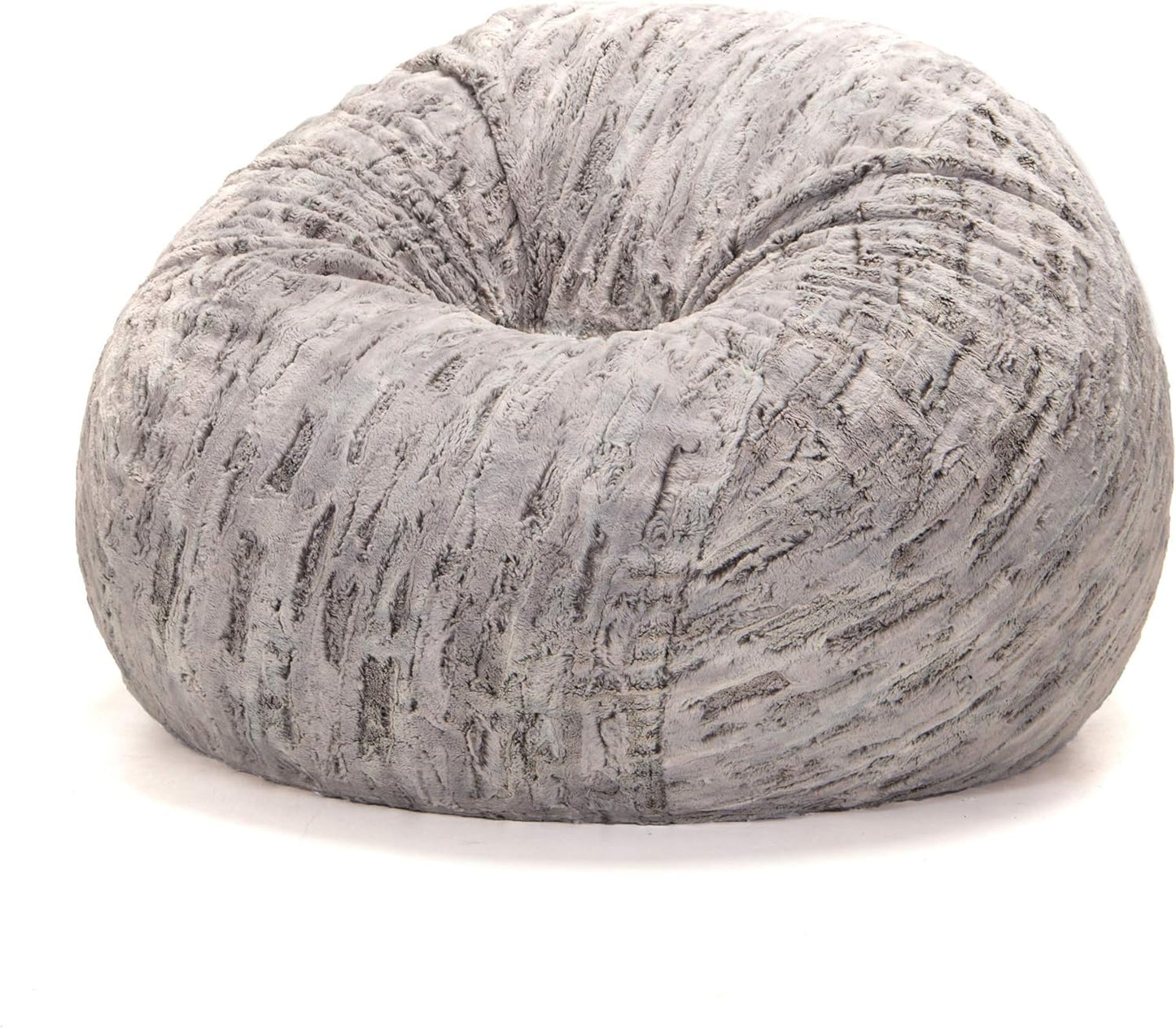 Saxx 4 Ft Plush round Bean Bag, 4-Foot, Microsuede Charcoal