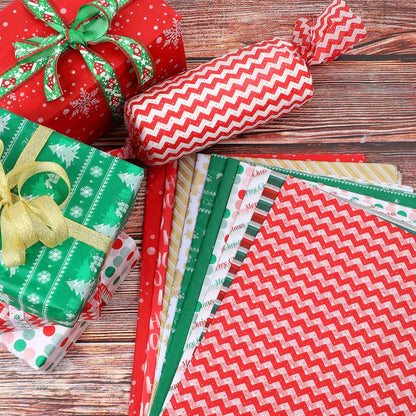 100 Sheets Christmas Tissue Paper Xmas Bulk Gift Wrapping Paper Bag for Christmas Gift Wrapping Boxes DIY Crafts Birthday Holiday Decoration 19.7 ×13.8 Inch (10 Patterns)
