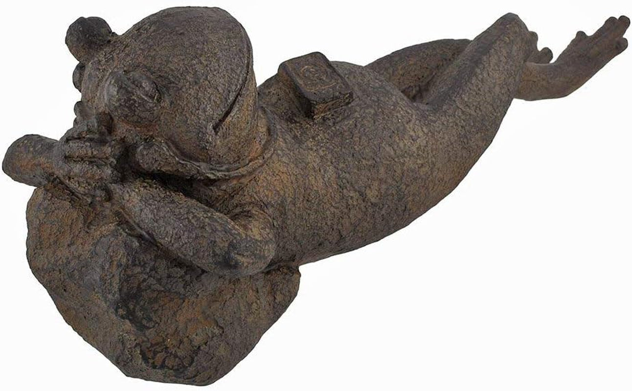 25686 Napping Frog Statue Relax Resting Meditating Zen Garden Buddha Sculpture Yoga Contented Talisman Gift Feng Shui Vastu Figurine