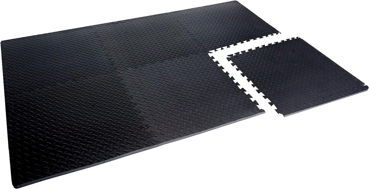 Puzzle Diamond Plate Texture Puzzle Exercise Mat | Multiple Options