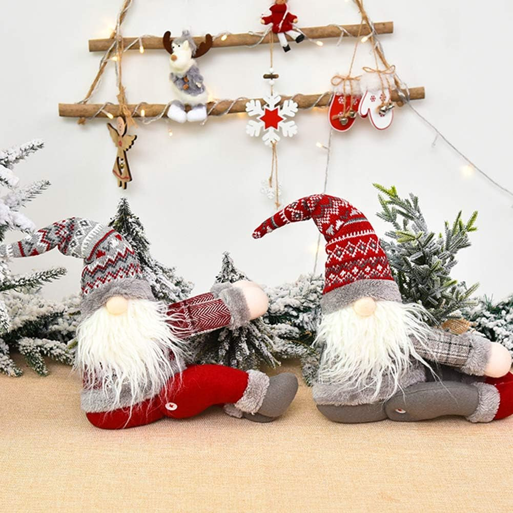 Hand Made Christmas Tree Topper Gnome - Funny Decoration, Can Also Be Used as Curtain Tie, Unique Christmas Decoration