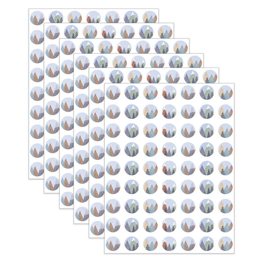 Moving Mountains Mini Stickers, 378 Per Pack, 6 Packs