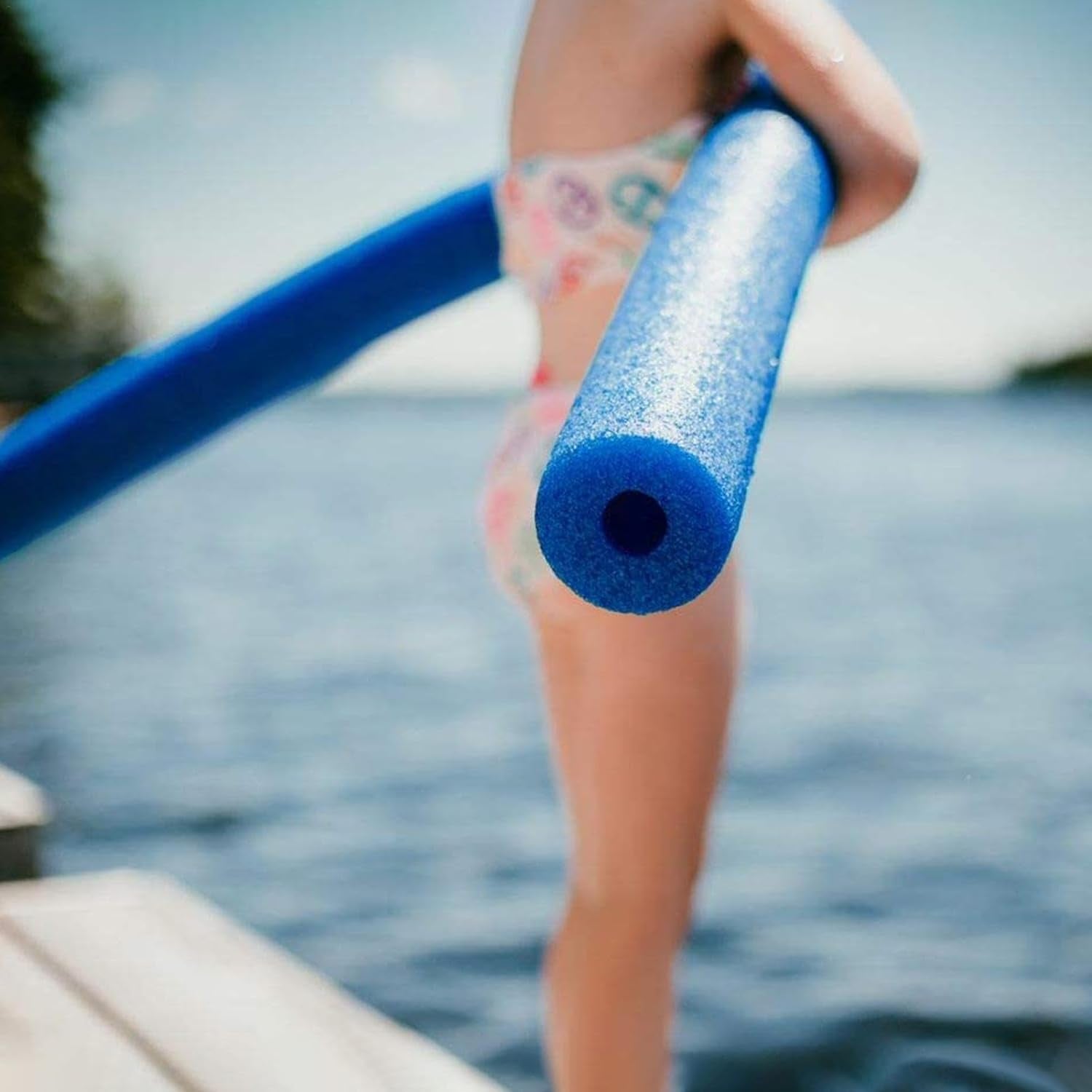 Pool Noodles 60 Inch Floating Swimming Pool Noodles Foam Tube, Hollow Foam Pool Swim Noodles, Soft Bendable Foam Floating Tubes Hollow Pool Swim Noodle, Reusable for Entertainment Exercise