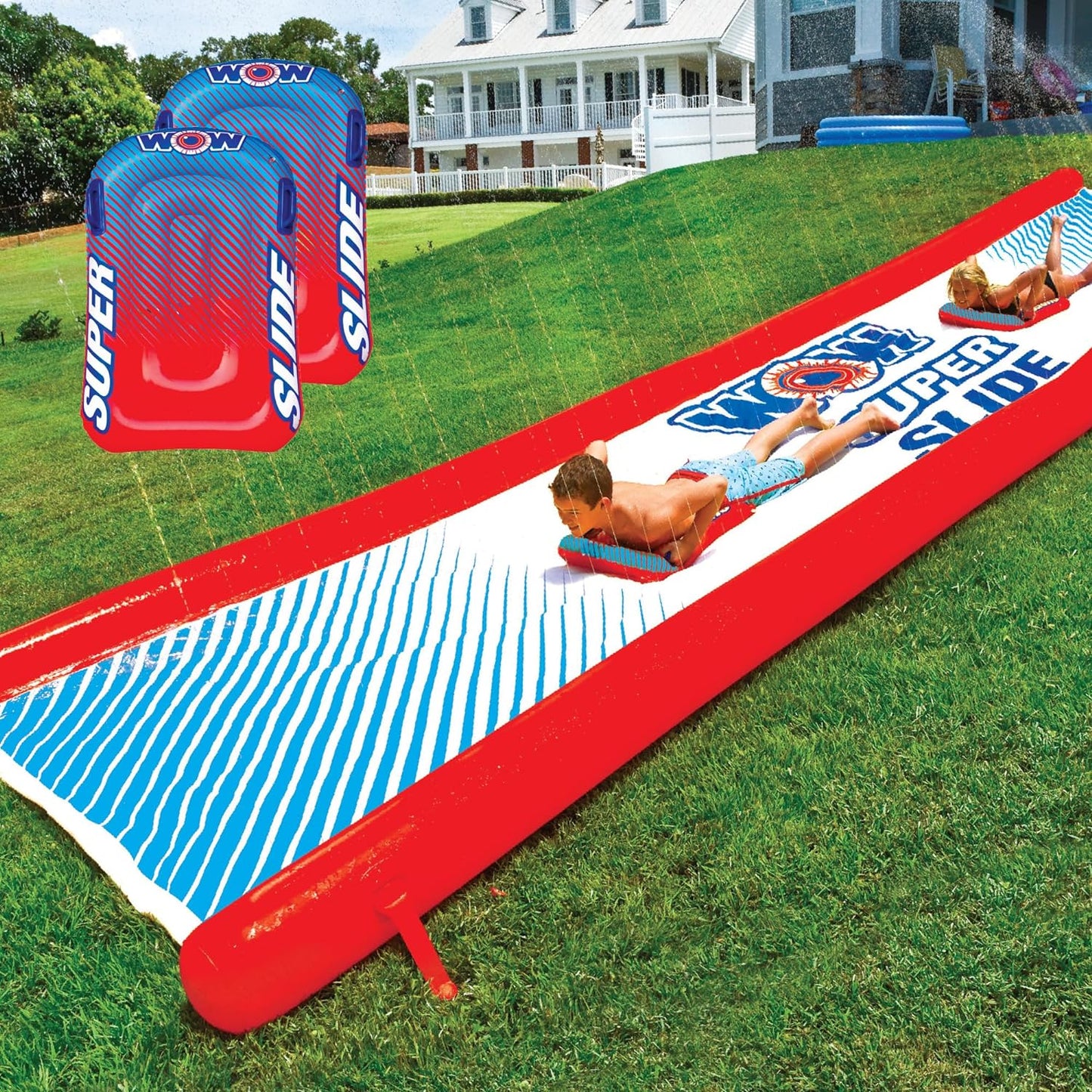 Super Slide - Giant Backyard Slip and Slide with Sprinkler, Extra Long Water Slide 25 Ft X 6 Ft