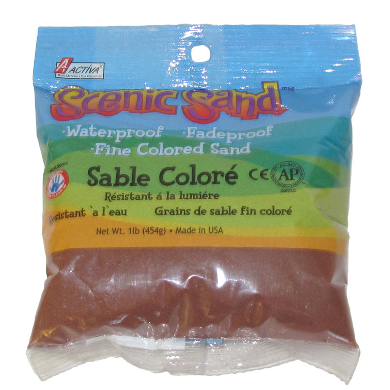 Scenic Sand™ Craft Colored Sand, Dark Brown, 1 lb (454 g) Bag