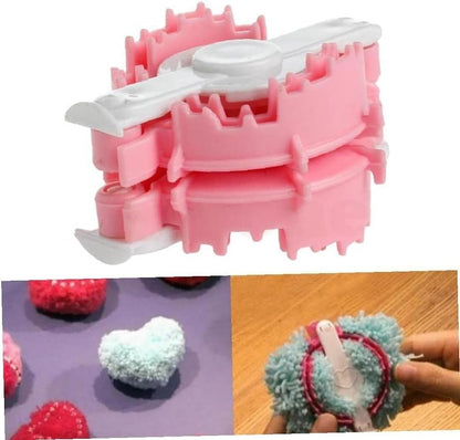 1Pc Heart Shape Pom Pom Maker Small Fluff Ball Weaver Knitting Craf Tool Sewing Accessories Household Beautiful Design