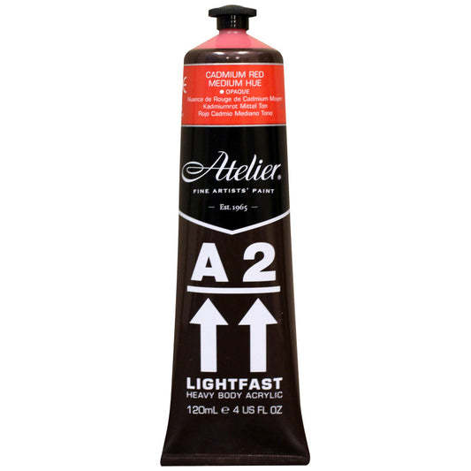 A2 Heavy Body Lightfast Artist Acrylic, 4 oz., Cadmium Red Medium Hue