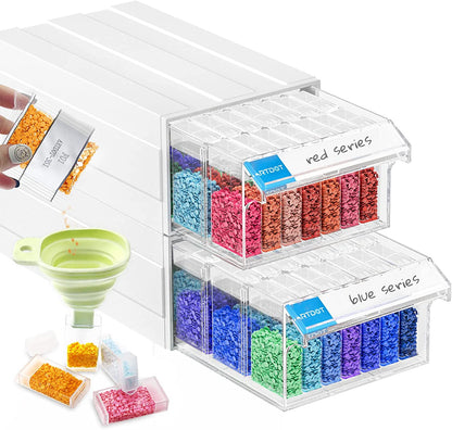 Diamond Painting Storage Containers, Diamond Art Portable Bead Storage Organizer 64 Gird Diamond Painting Accessories (Storage Box)