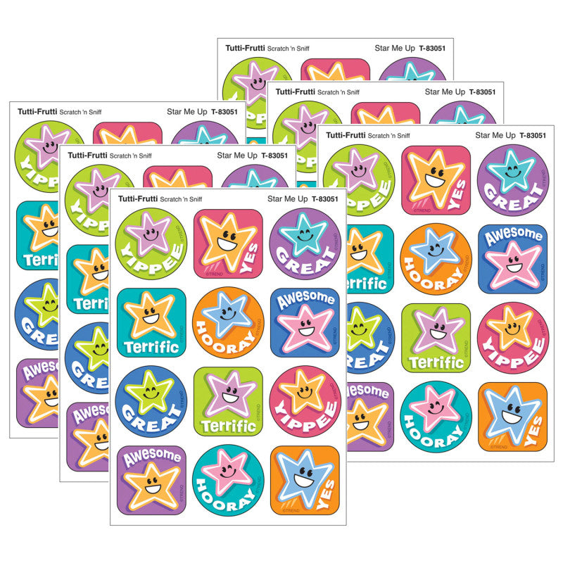 Star Me Up, Tutti-Frutti Scent Scratch 'n Sniff Stinky Stickers®, 48 Per Pack, 6 Packs