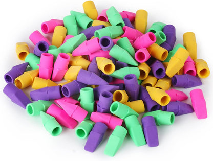 Erasers for Pencils, 120 Pack, Pencil Top Erasers, Eraser Caps, Kids, Cap Tops, Topper Erasers. Ereaser