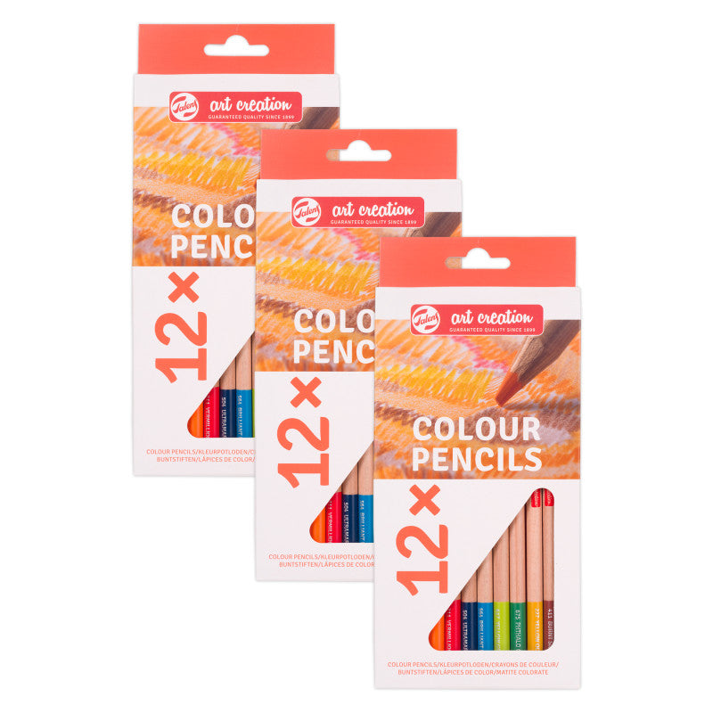 Color Pencils, 12 Per Set, 3 Sets