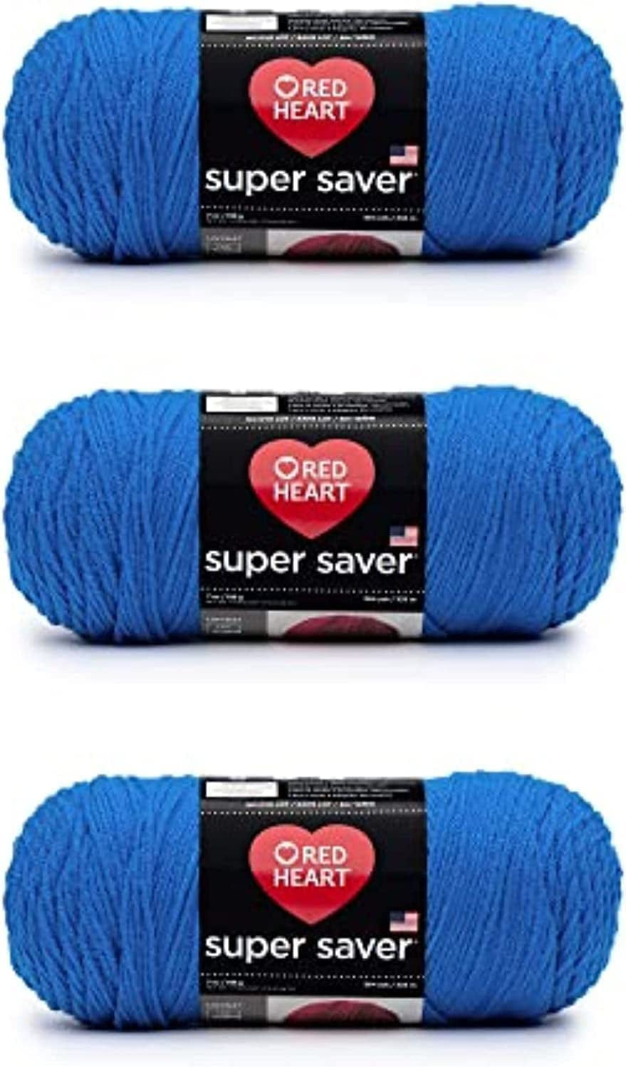 Super Saver White Yarn - 3 Pack of 198G/7Oz - Acrylic - 4 Medium (Worsted) - 364 Yards - Knitting/Crochet