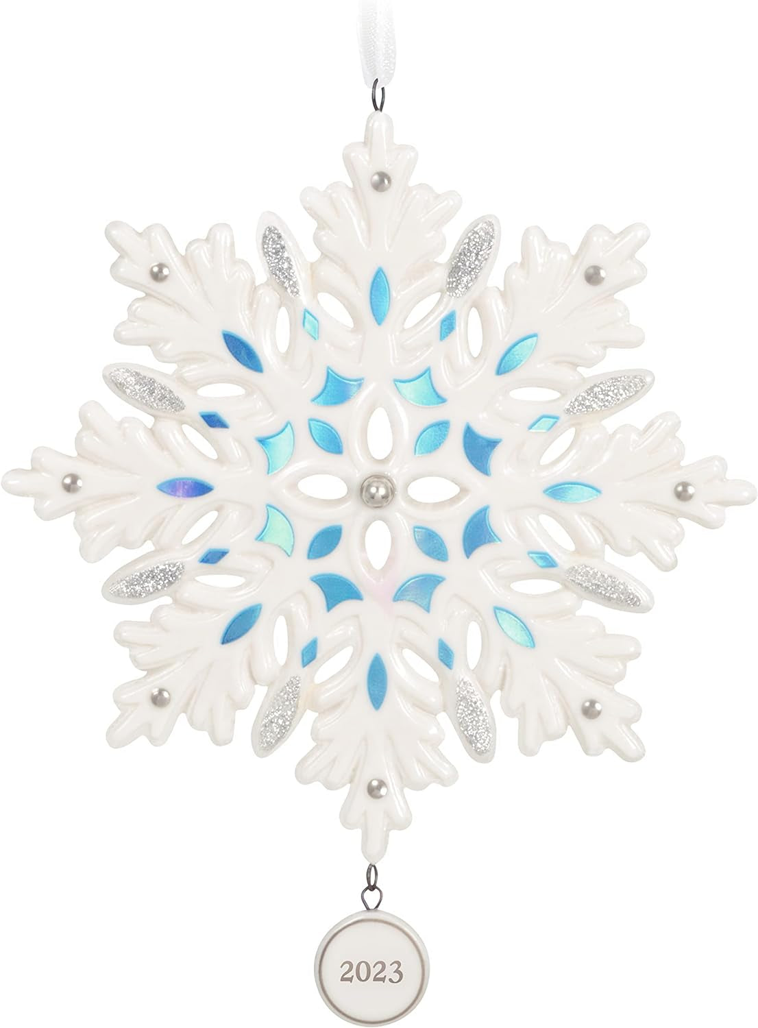 Christmas Ornament 2023, Snowflake, Porcelain Ornament, Snowflake Gifts