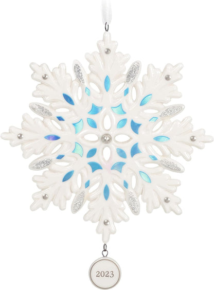 Christmas Ornament 2023, Snowflake, Porcelain Ornament, Snowflake Gifts