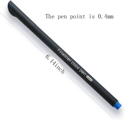 100 Pcs 100 Colors Fine Point Line Drawing Pens, 0.4Mm of Pen Point for Painting, School and Office Supplies (100 Colors)