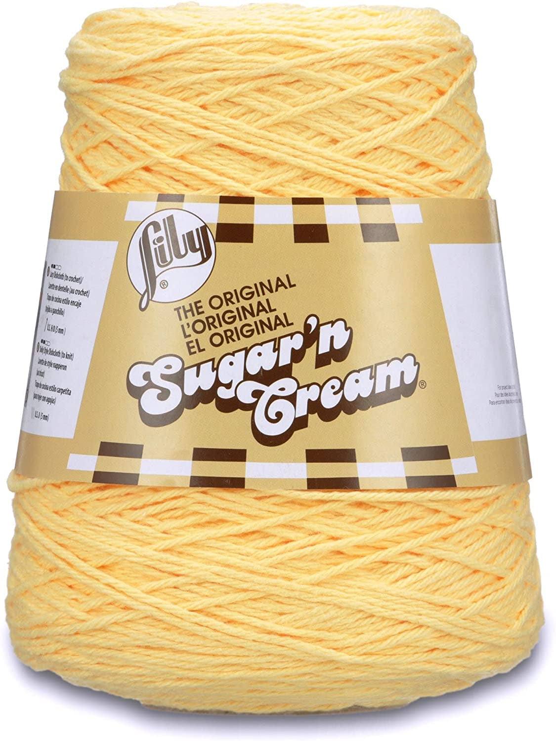 Sugar'N Cream Cotton Cone Yarn, 14 Oz, Soft Ecru, 1 Cone