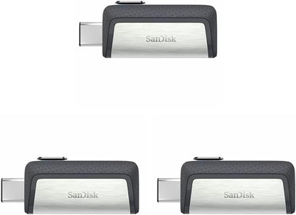 128GB Ultra Dual Drive USB Type-C - USB-C, USB 3.1 - SDDDC2-128G-G46, Gray