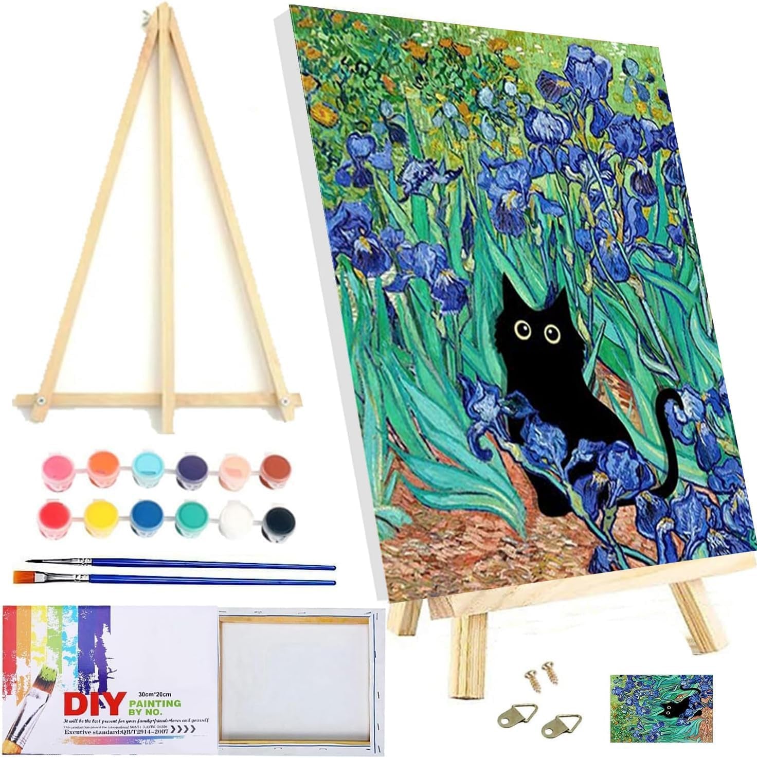 Framed and Easel Woman Flower Paint by Numbers Kit for Adults,Figure Easy Paint by Numbers Kit for Beginner Home Table and Gift for Wall Decor 7.8X11.8Inch