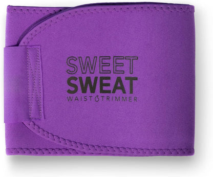 Sweet Sweat Waist Trimmer for Women and Men - Sweat Band Waist Trainer for High-Intensity Training & Workouts, 5 Sizes