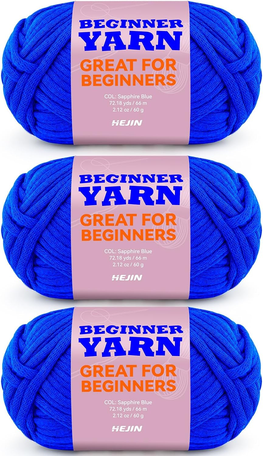 60G Black Yarn for Crocheting and Knitting;66M (72Yds) Cotton Yarn for Beginners with Easy-To-See Stitches;Worsted-Weight Medium #4;Cotton-Nylon Blend Yarn for Beginners Crochet Kit Making