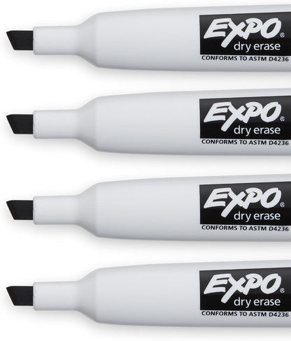 Magnetic Dry Erase Markers with Eraser, Chisel Tip, Assorted, 8 Count