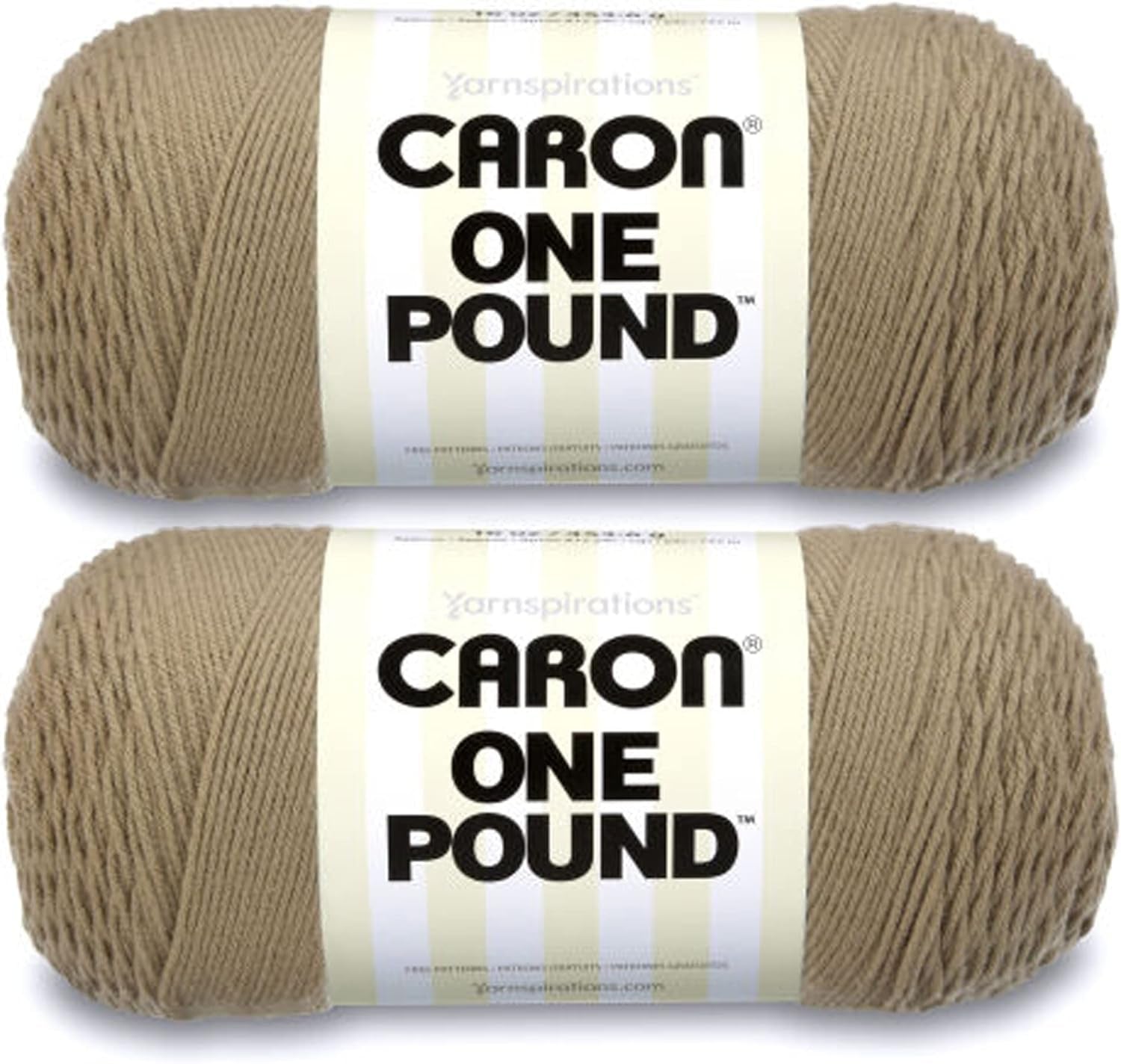 One Pound White Yarn - 2 Pack of 454G/16Oz - Acrylic - 4 Medium (Worsted) - 812 Yards - Knitting/Crochet