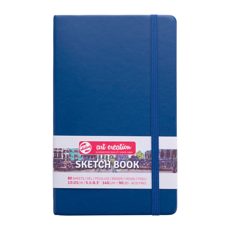 Sketchbook, 80 Sheets, 90lbs, Navy Blue Cover, 5.1" x 8.3"