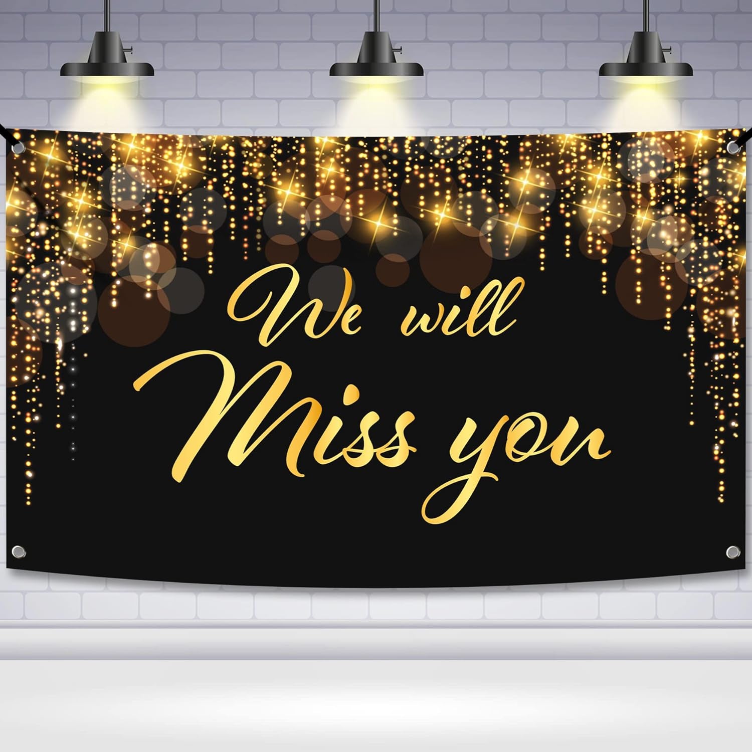 , Congratulations Grad Banner - Large, 72X44 Inch | Glitter Black and Gold Graduation Backdrop, Graduation Decorations Class of 2024 | Congratulations Banner, 2024 Graduation Party Decorations