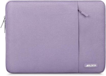 Laptop Sleeve Bag Compatible with Macbook Air/Pro, 13-13.3 Inch Notebook, Compatible with Macbook Pro 14 Inch M3 M2 M1 Chip Pro Max 2024-2021, Polyester Vertical Case with Pocket, Purple