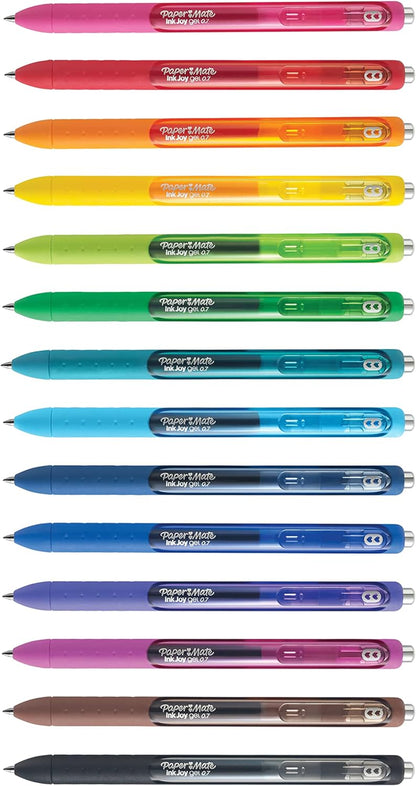 Colorful Gel Pens - Inkjoy Gel Pens, Assorted Medium Point (0.7). Perfect for Vibrant, Colored Writing and Sketching with  Inkjoy Gel Pens, 14 Count