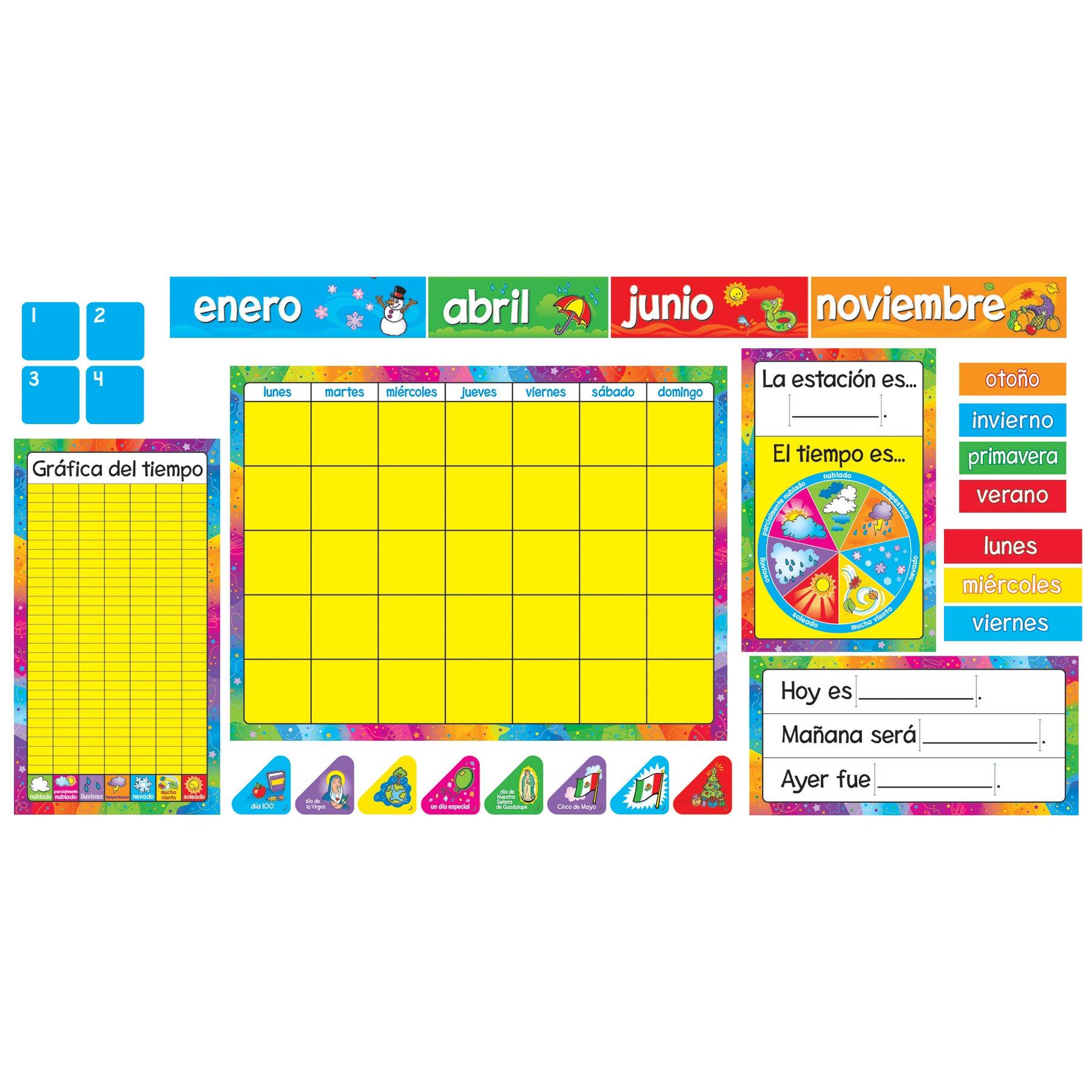 Calendario Anual (SP) Bulletin Board Set - Loomini