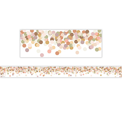 Calming Confetti Straight Border Trim, 35 Feet Per Pack, 6 Packs - Loomini