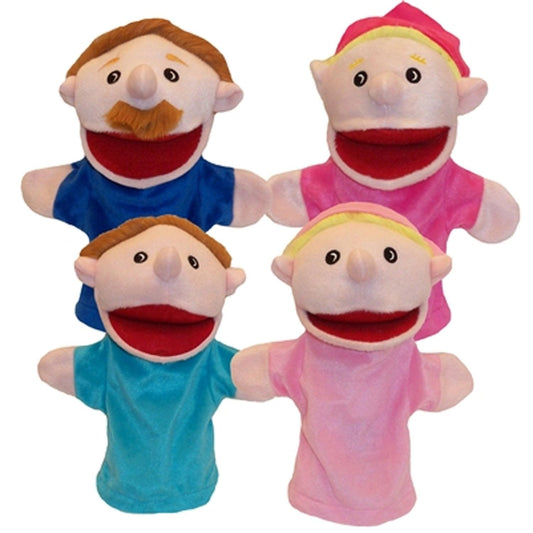 Caucasian Family Puppet Set - Loomini
