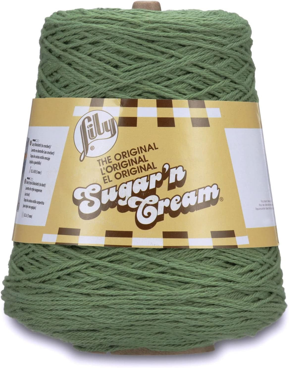 Sugar'N Cream Cotton Cone Yarn, 14 Oz, Soft Ecru, 1 Cone