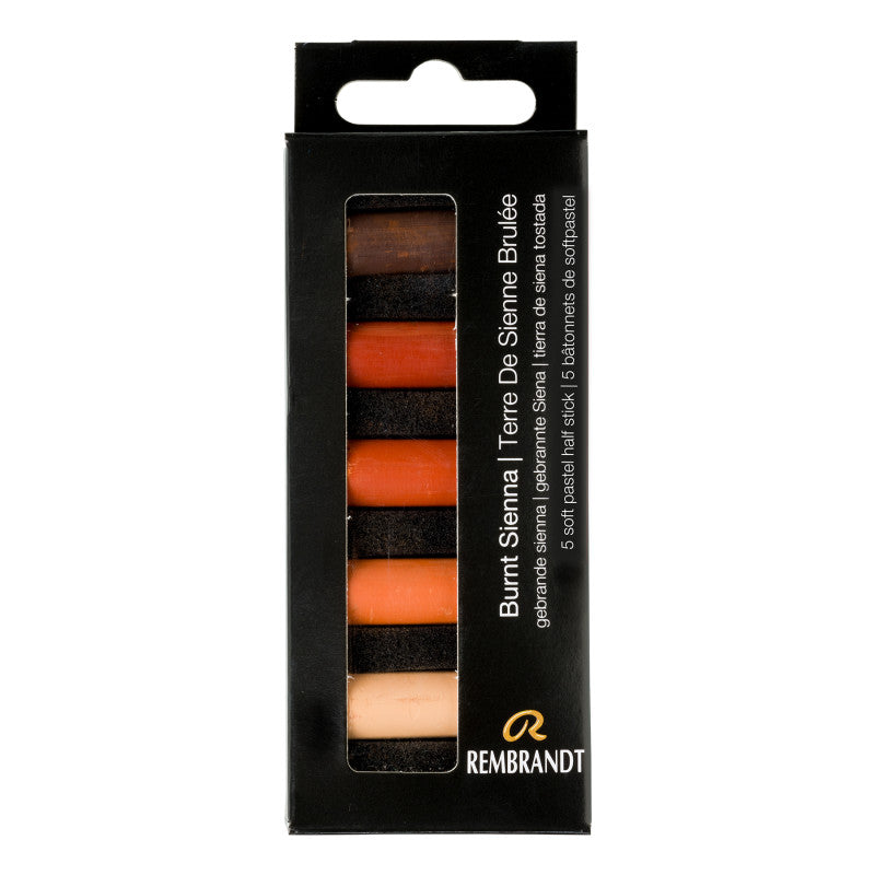 Soft Pastels Micro Sets, 5 Half Sticks, Burnt Sienna