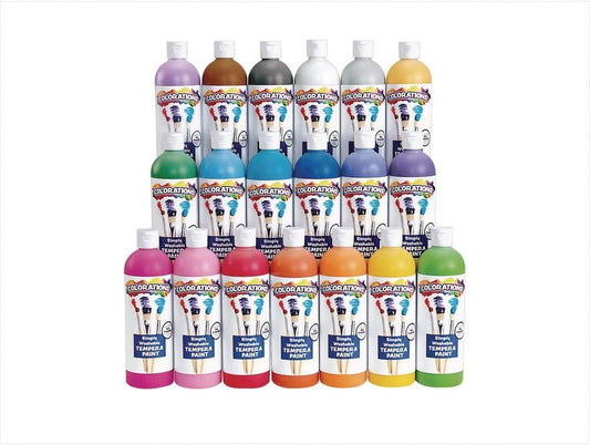 Tempera Paints, 16 Fl Oz, Set of 19 Colors, Non Toxic, Vibrant, Bold, Kids Paint, Craft, Hobby, Arts & Crafts, Fun, Art Supplies