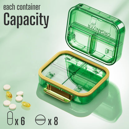 Medicine Pill Organizer Travel Cute Pill Container Small Pill Box for Purse