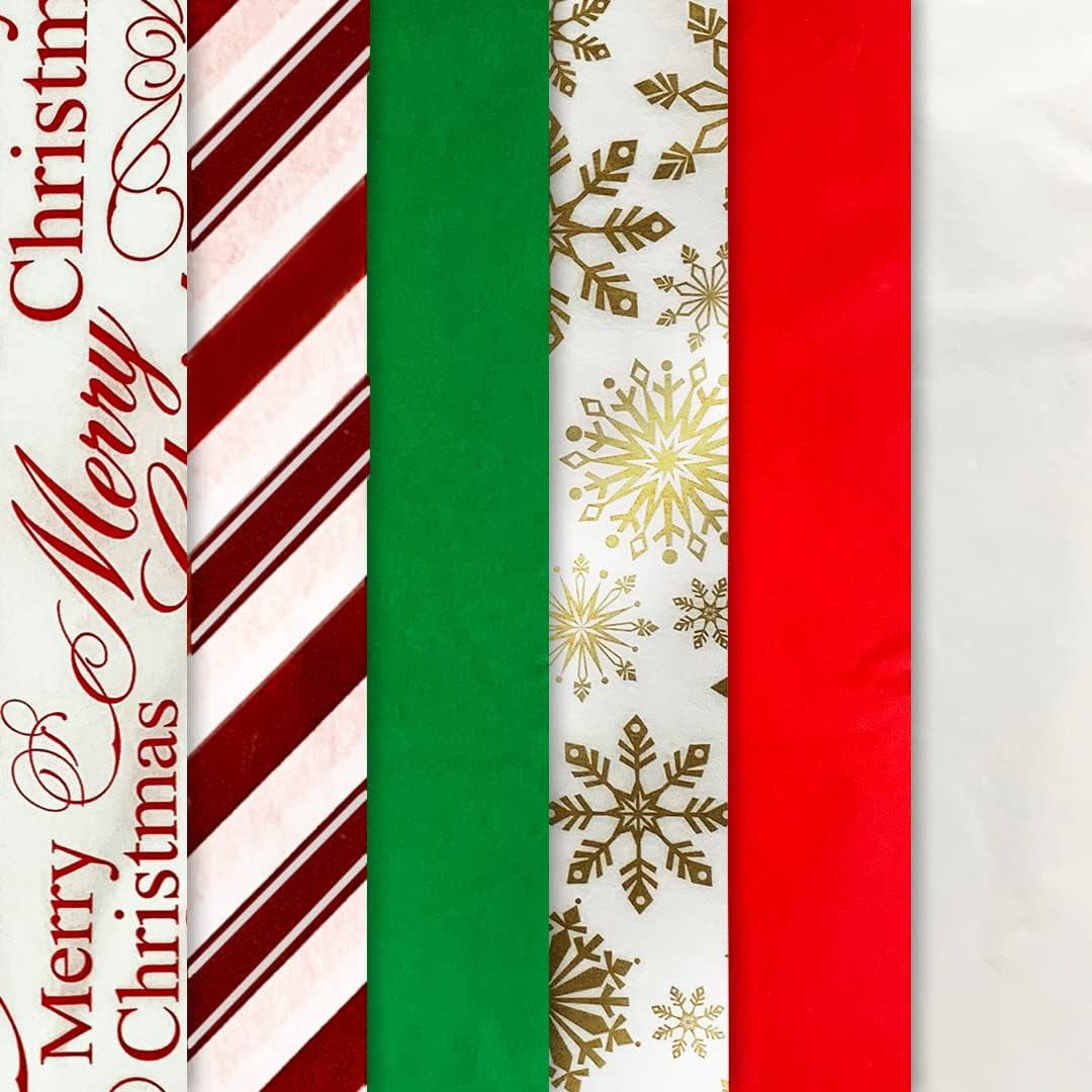 20 X 20" Tissue Paper with Foil, 102 Sheet Christmas Pack