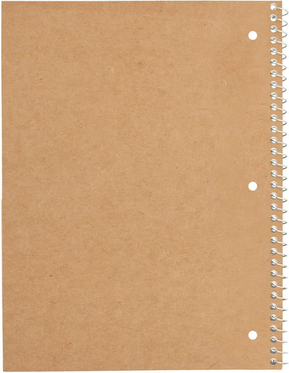 Spiral Notebooks, 6 Pack, 1-Subject, College Ruled Paper, 8" X 10-1/2", 70 Sheets, Assorted Pastel Colors (830049)