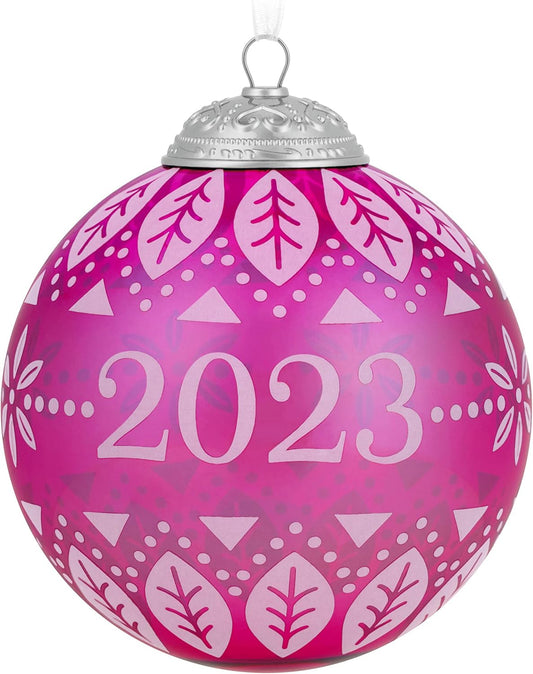 Christmas Ornament 2023, Christmas Commemorative 2023 Glass Ball Ornament, Gifts for Her