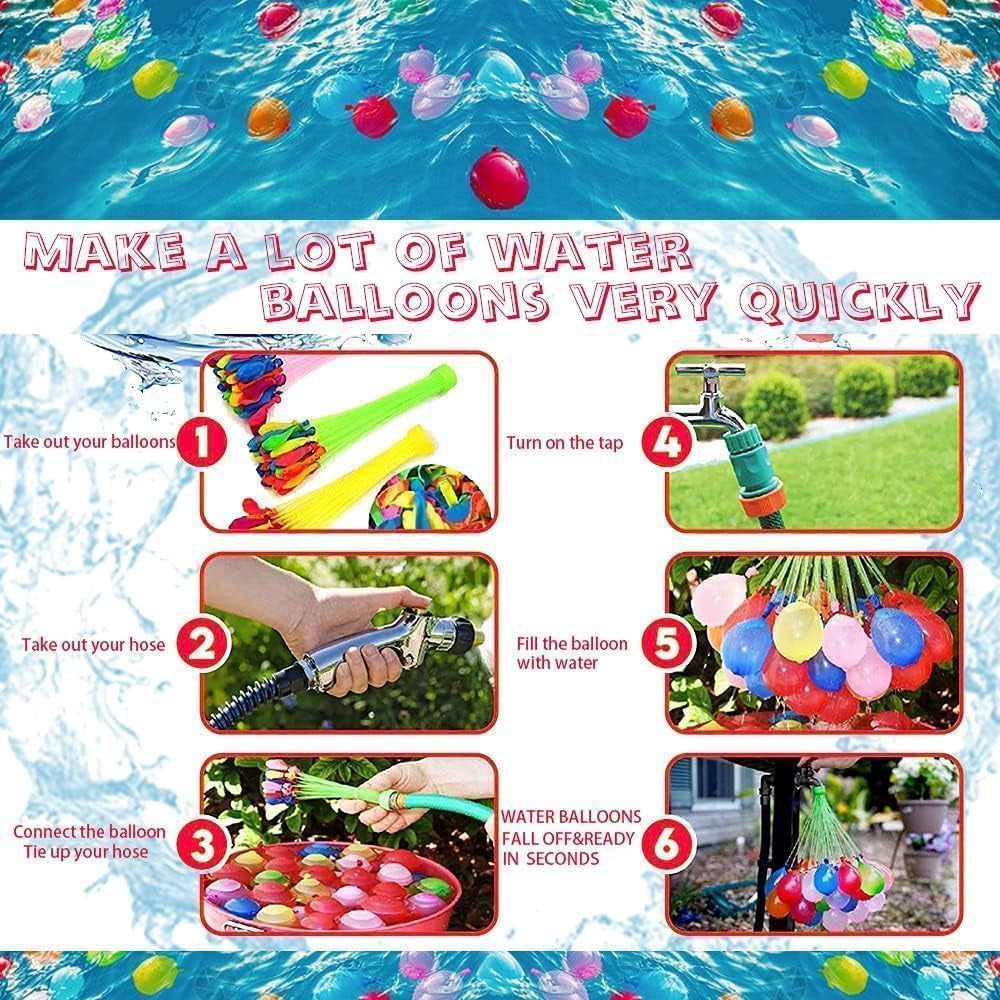 1000PCS Water Balloons, Water Balloons Quick Fill Colorful Air Balloons,Biodegradable Summer Splash Balloon Toys,For Water Bomb Game Fight Sports Fun Party