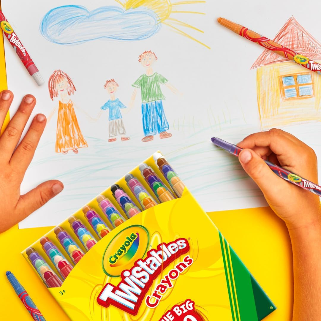 Mini Twistables Crayons (50Ct), Kids Art Supplies for Back to School, Coloring Set, Toddler Crayons for Coloring Books