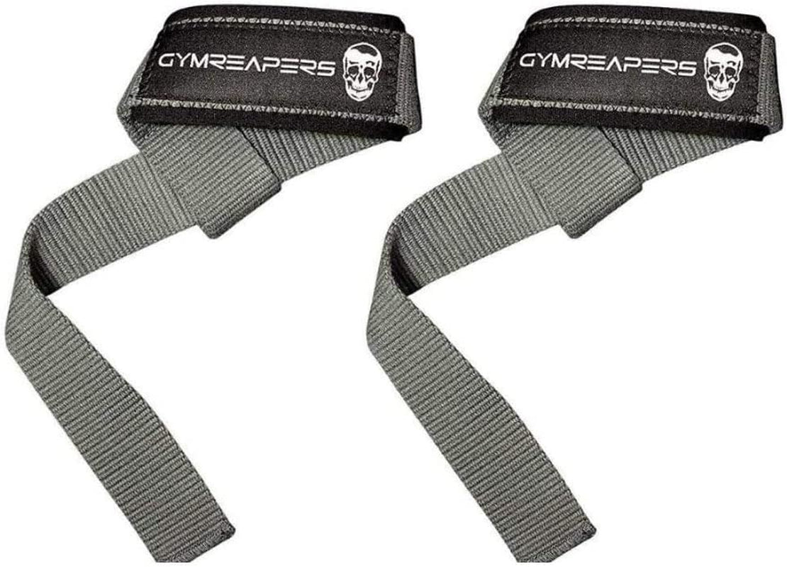 Lifting Wrist Straps for Weightlifting, Bodybuilding, Powerlifting, Strength Training, & Deadlifts - Padded Neoprene with 18 Inch Cotton