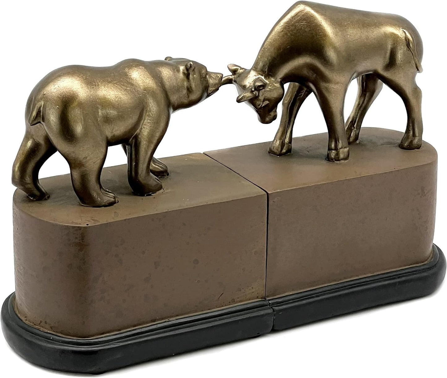 Bull Bear Decorative Vintage Bookends Business Gifts for Executives Manager Finance Company Stock Consultant Advisor Animal Book Ends Bookshelves Support Statues