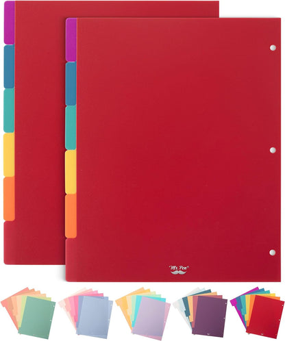 - Binder Dividers, 6 Tab Dividers, Pack of 2 Sets (12 Dividers Total), Dividers, Plastic Dividers for 3 Ring Binder, Binder Dividers with Tabs, Binder Tabs, 3 Ring Binder Dividers