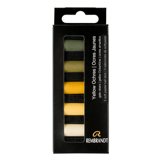 Soft Pastels Micro Sets, 5 Half Sticks, Yellow Ochres