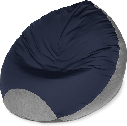 Poppy Large Outdoor Bean Bag Lounge, Two-Tone Design, Navy