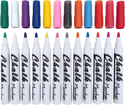 Dry Erase Markers Low Odor Fine Whiteboard Markers Thin Box of 12, 10 Colors