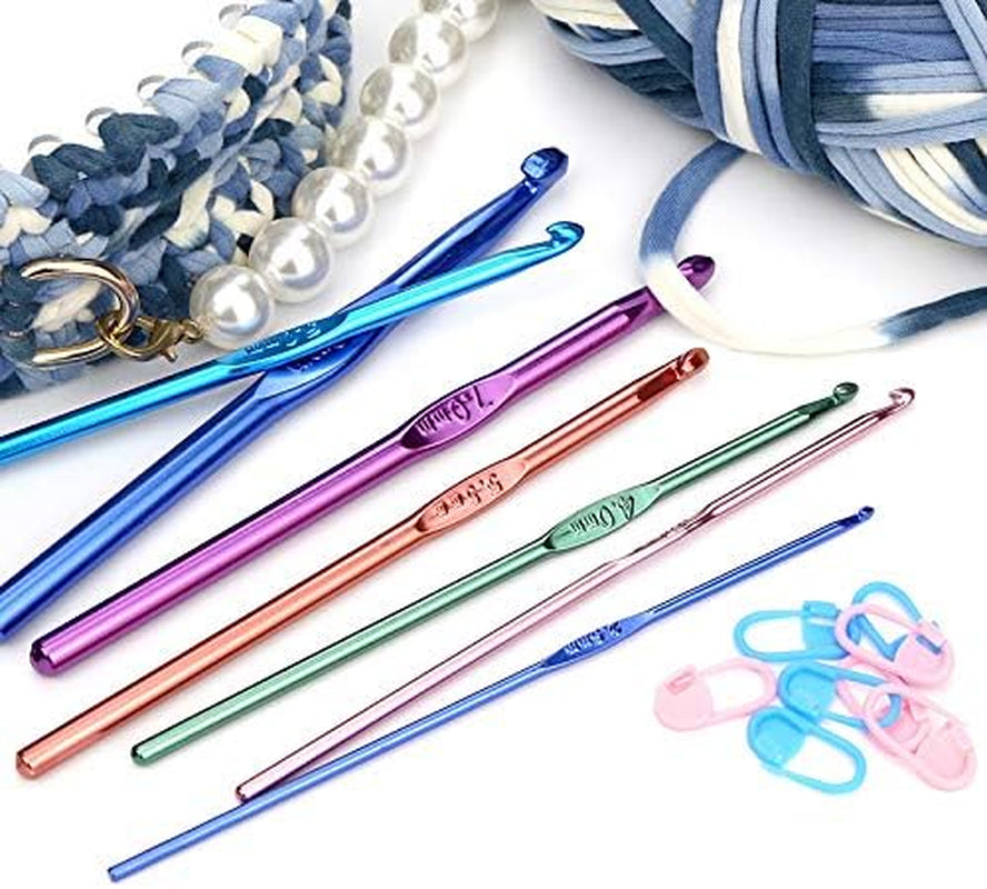 14PCS Aluminum Crochet Hooks Knitting Needles Craft Yarn 2.0Mm/2.5Mm/3.0Mm/3.5Mm/4.0Mm/4.5Mm/5.0Mm/5.5Mm/6.0Mm/6.5Mm/7.0Mm/8.0Mm/9.0Mm/10.0Mm