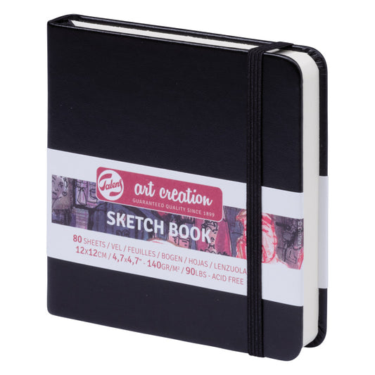Sketchbook, 80 Sheets, 90lbs, Black Cover, 4.7" x 4.7"